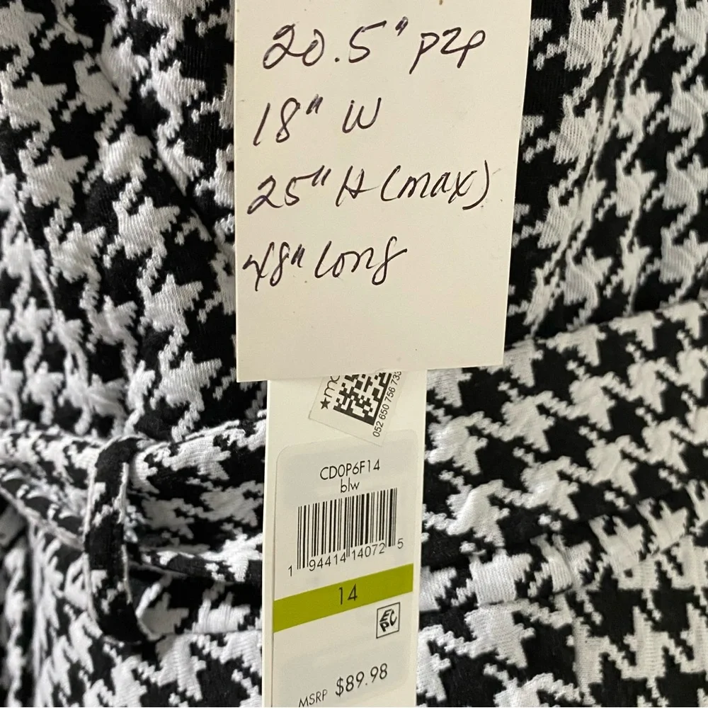 NWT Calvin Klein Houndstooth Ponte Knit Dress